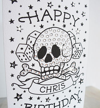 Personalised Birthday Card With Diamante, 2 of 3