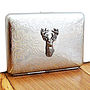 Stag Cigarette Case Or Silver Card Case, thumbnail 1 of 3