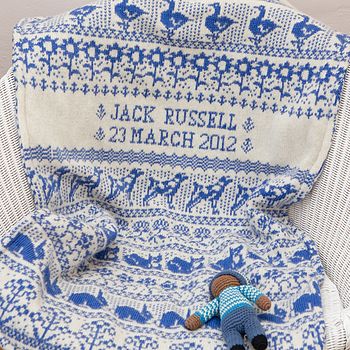 Personalised Knitted Animals Baby Blanket, 3 of 9