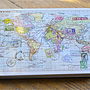 Leather World Map Wallet, thumbnail 3 of 7