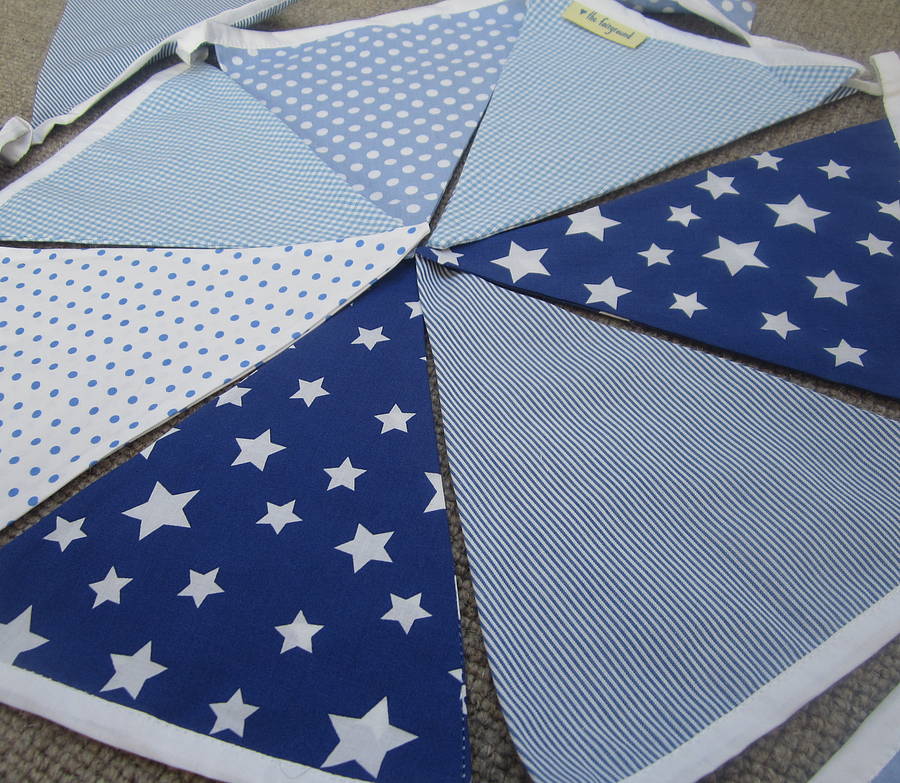 Blue Bunting Can Be Personalised By The Fairground | notonthehighstreet.com