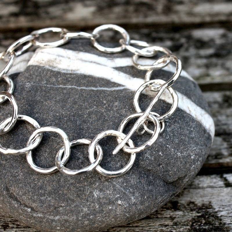 handmade chunky silver chain bracelet by hetty hearts ...