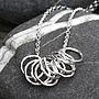 10 Silver Hoops Necklace, thumbnail 1 of 6