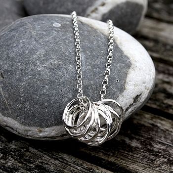 10 Silver Hoops Necklace, 3 of 6