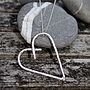 Handmade Chunky Silver Heart Pendant, thumbnail 4 of 5