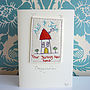 New Home Card, Embroidered, Personalised, thumbnail 11 of 12
