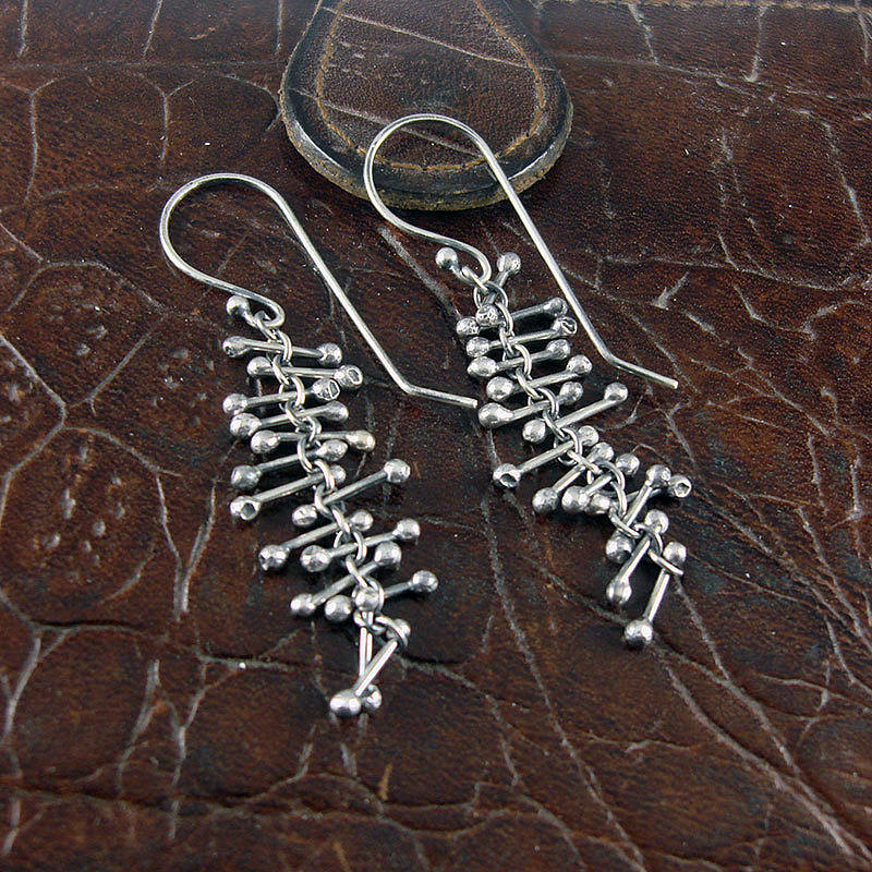 barbells silver earrings by camali design