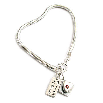 Personalised Heart Bracelet, 2 of 4