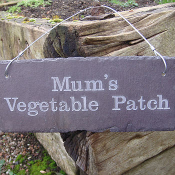 Engraved Slate Mum's Garden Sign, 4 of 5