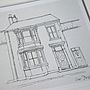 Hand Drawn Bespoke House Sketch, thumbnail 5 of 8