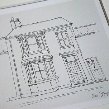 Hand Drawn Bespoke House Sketch, 5 of 8