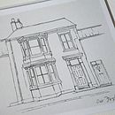 Hand Drawn Bespoke House Sketch By Letterfest | notonthehighstreet.com