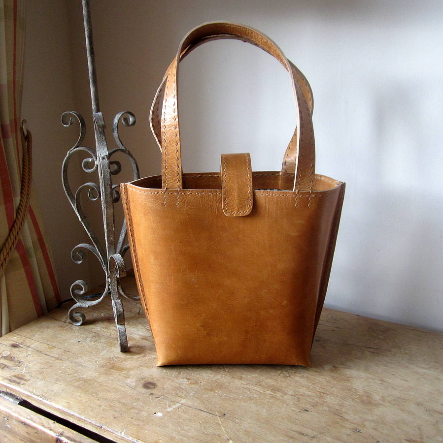 leather bucket bag by the fairground | notonthehighstreet.com