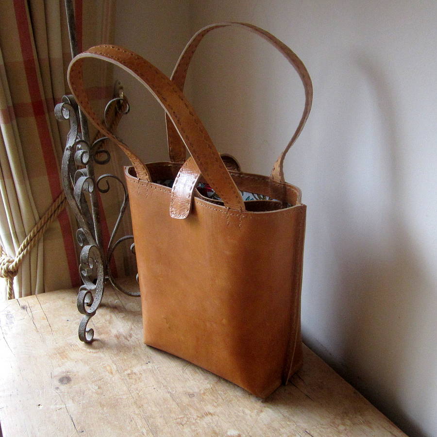 leather bucket bag by the fairground | notonthehighstreet.com