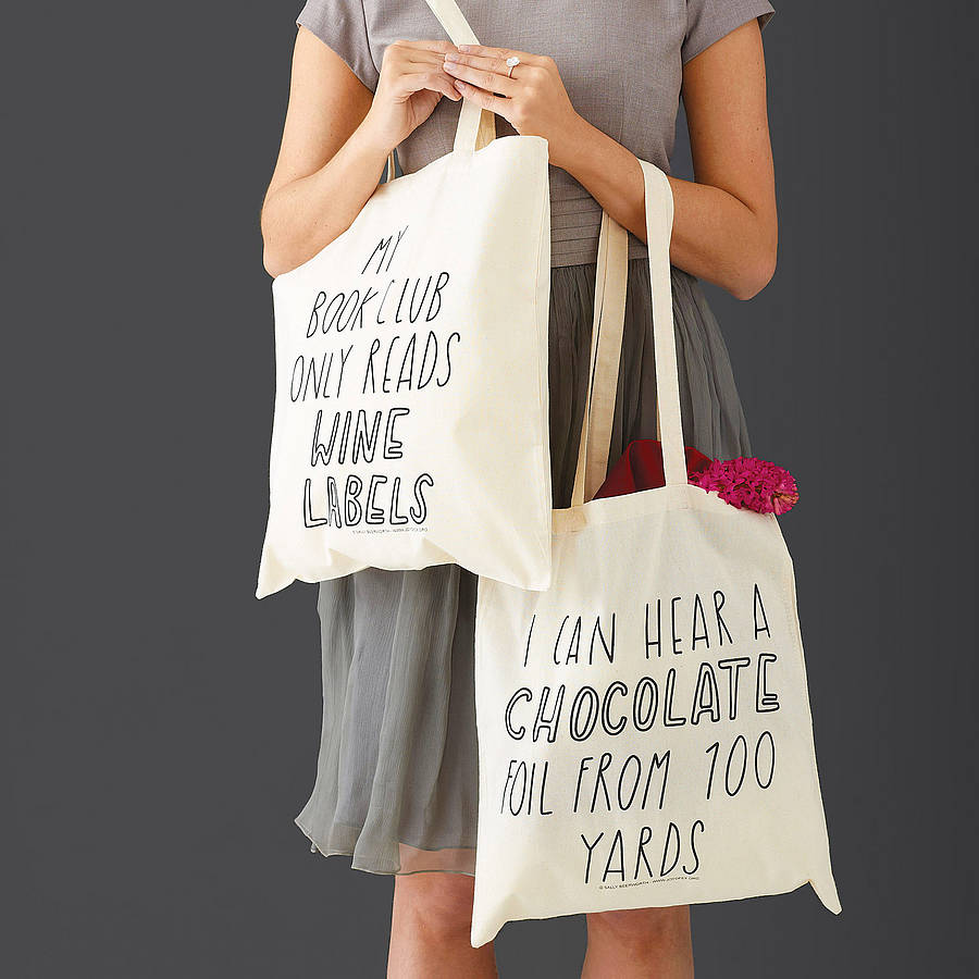 silly slogan tote bag by the joy of ex foundation | notonthehighstreet.com