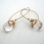 Crystal And Pearl Hoop Earrings, thumbnail 2 of 6