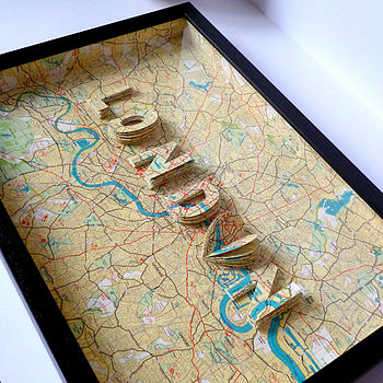 London Letter Map Artwork, 3 of 12