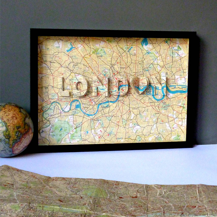 London Letter Map Artwork, 1 of 12