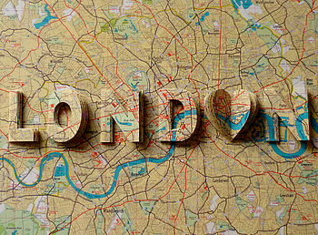 London Letter Map Artwork, 7 of 12