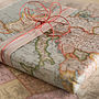 Vintage Inspired Map Wrapping Paper, thumbnail 1 of 2