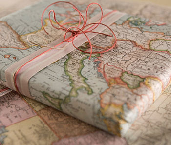 wrapping paper map gift christmas wrap gifts notonthehighstreet ways inspired guide travel maps wanderer thelittleboysroom without giveaway huge perfect birthday