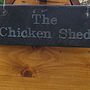 Engraved Slate Chicken Shed Sign, thumbnail 5 of 7