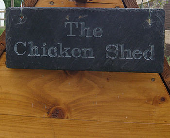 Engraved Slate Chicken Shed Sign, 5 of 7