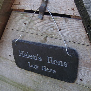 Personalised Slate Chicken Shed Sign, 6 of 8