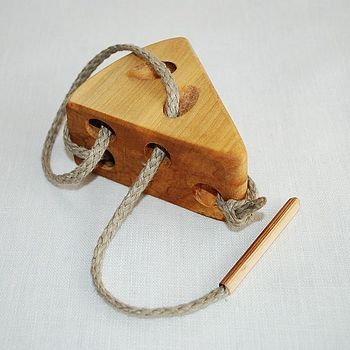 Mouse And Cheese Handcrafted Montessori Lacing Toy, 2 of 2