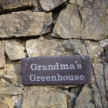 Engraved Slate Grandma's Garden Sign, 3 of 8