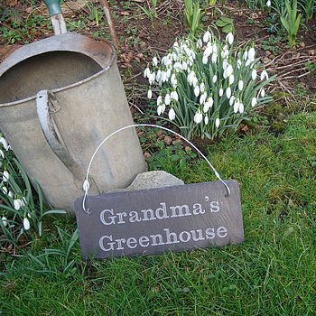Engraved Slate Grandma's Garden Sign, 2 of 8