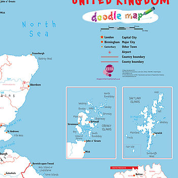Children's UK Doodle Map, 6 of 8