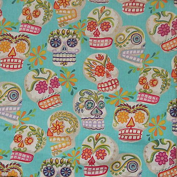 Mexican Glittery Sugar Skulls Cushion Cover, 4 of 9