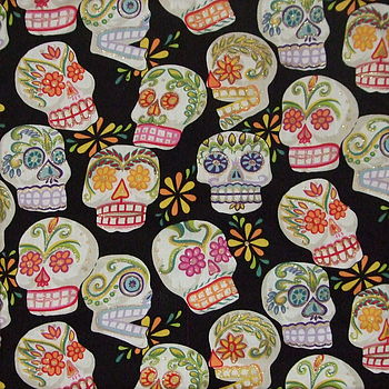 Mexican Glittery Sugar Skulls Cushion Cover, 5 of 9