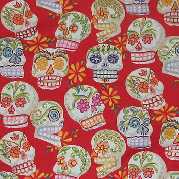 Mexican Glittery Sugar Skulls Cushion Cover, 6 of 9