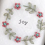 'Joy' Hand Embroidered Hankie, thumbnail 2 of 3