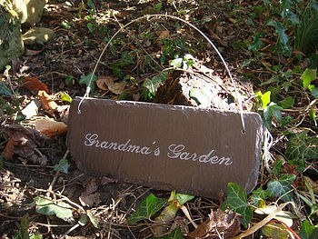 Engraved Slate Grandma's Garden Sign, 5 of 8