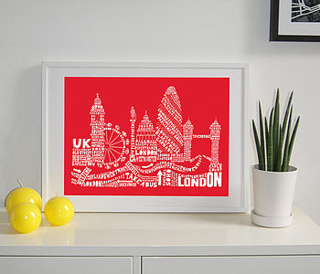 London Skyline Typography Print, 2 of 10