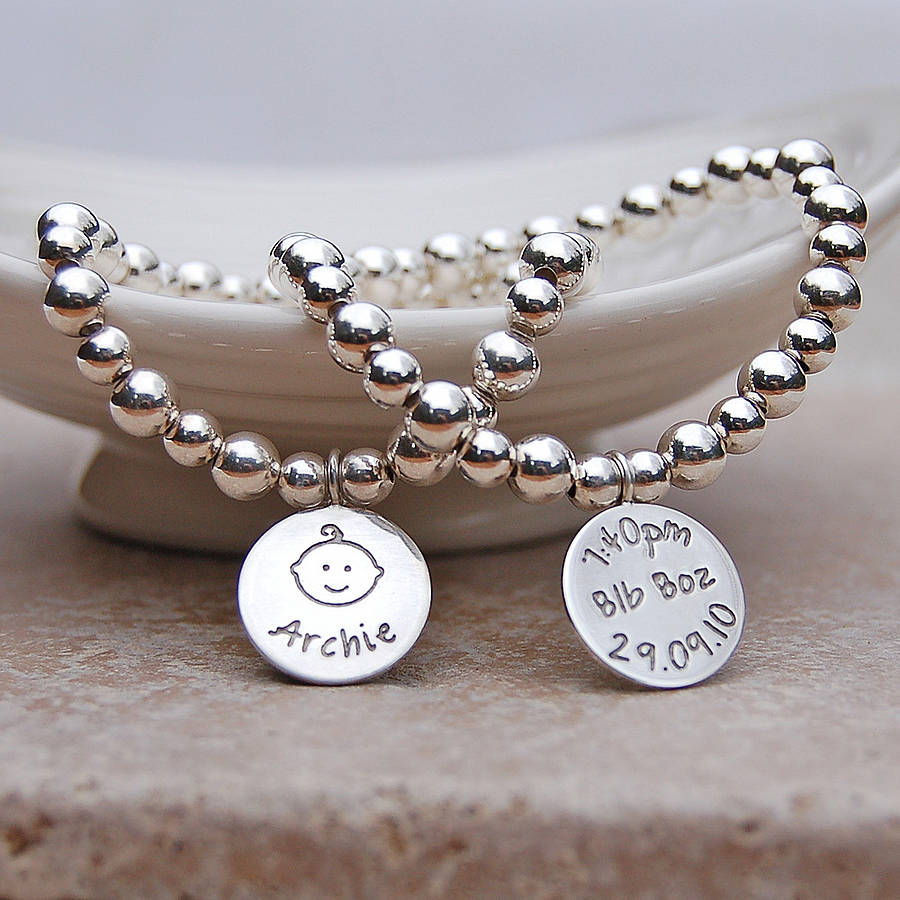 personalised baby bracelets