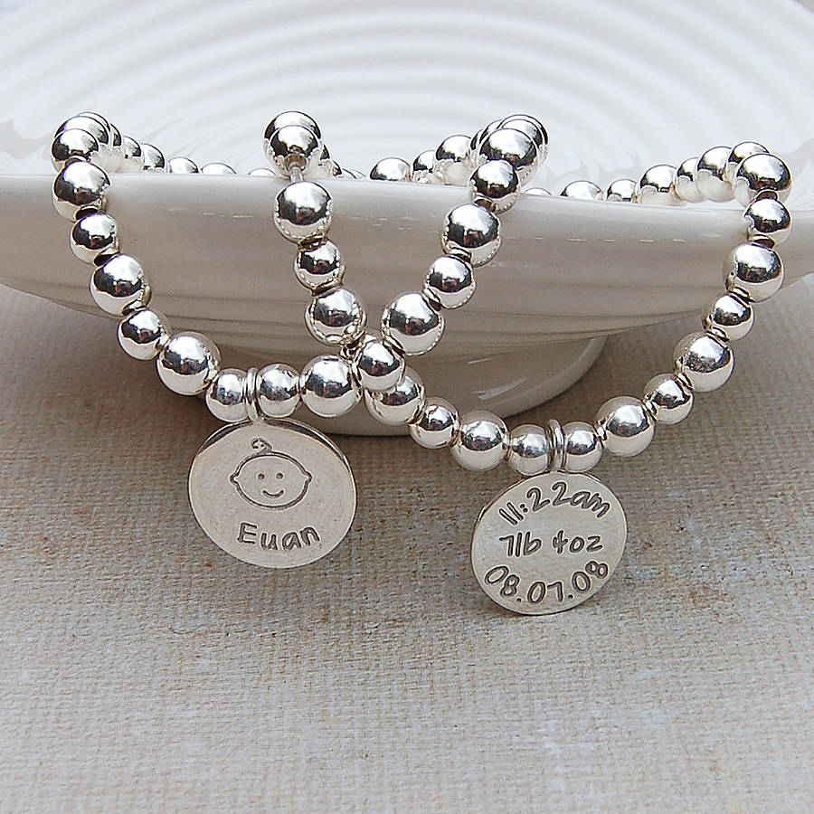 Personalised Silver New Mum Bracelet By 
