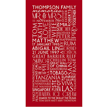 Personalised Family Best Memories Canvas, 5 of 8