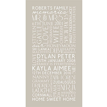Personalised Family Best Memories Canvas, 6 of 8
