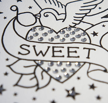 'Home Sweet Home' Tattoo Diamante Card, 2 of 4