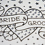 'Bride & Groom' Tattoo Print Diamante Card, thumbnail 2 of 3