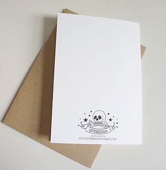 'Bride & Groom' Tattoo Print Diamante Card, 3 of 3