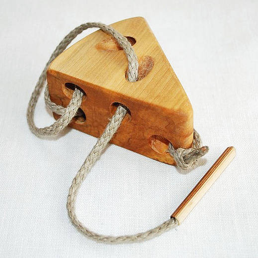 Mouse And Cheese Handcrafted Montessori Lacing Toy, 1 of 2