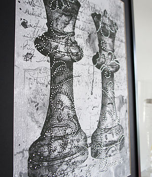 Chess Framed Diamante Embellished Art, 2 of 3