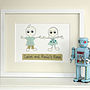 Personalised Siblings Embroidered Artwork, thumbnail 2 of 7