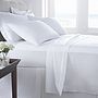 Vermont White Organic Cotton 200 Tc Percale Bed Linen, thumbnail 1 of 4