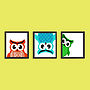 Owls Hide And Seek Nursery Art Print, thumbnail 1 of 4